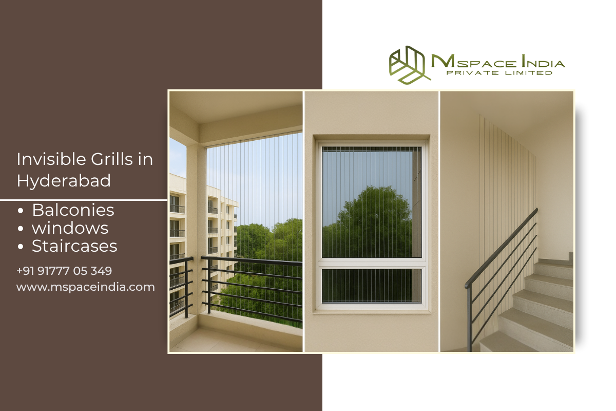 Invisible Grills in Hyderabad for Balconies, Windows & Staircases | MSpace India